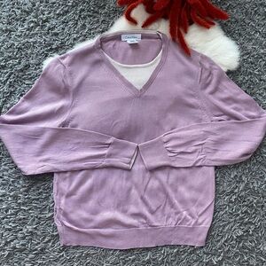 Calvin Klein Silk Lavender Long-Sleeve